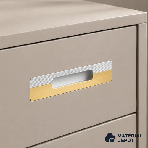 Ottr Aluminium Concealed Handle HA 00200 Q PVD Gold White Finish - 12in | 2 Years Warranty