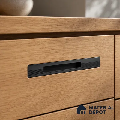 Ottr Aluminium Concealed Handle HA 00200 E Black Dual Tone Finish - 36in | 2 Years Warranty