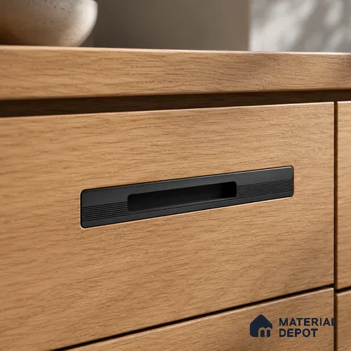 Ottr Aluminium Concealed Handle HA 00200 B Black Dual Tone Finish - 12in | 2 Years Warranty