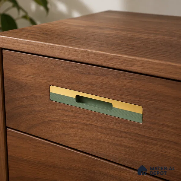 Ottr Aluminium Concealed Handle HA 00200 K PVD Gold Green Finish - 8in | 2 Years Warranty