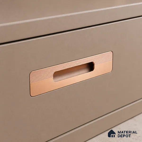 Ottr Aluminium Concealed Handle HA 00200 H Rose Gold Finish - 18in | 2 Years Warranty