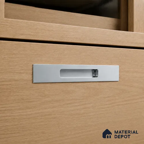 Ottr Aluminium Concealed Handle HA 00203 S Grey Chrome Finish - 24in | 2 Years Warranty