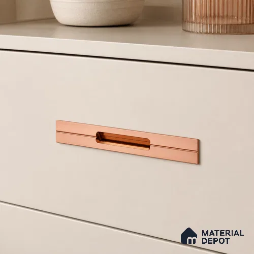 Ottr Aluminium Concealed Handle HA 00205 N Rose Gold Dual Tone Finish - 24in | 2 Years Warranty