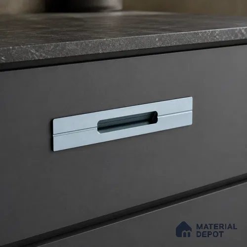 Ottr Aluminium Concealed Handle HA 00205 T Grey Chrome Finish - 36in | 2 Years Warranty
