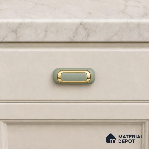 Ottr Zinc Knob HA 00217 B Green Gold Finish - Standard | 2 Years Warranty