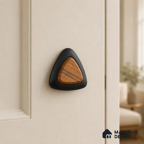 Ottr Zinc Knob HA 00227 D Black Wood Finish - Standard | 2 Years Warranty