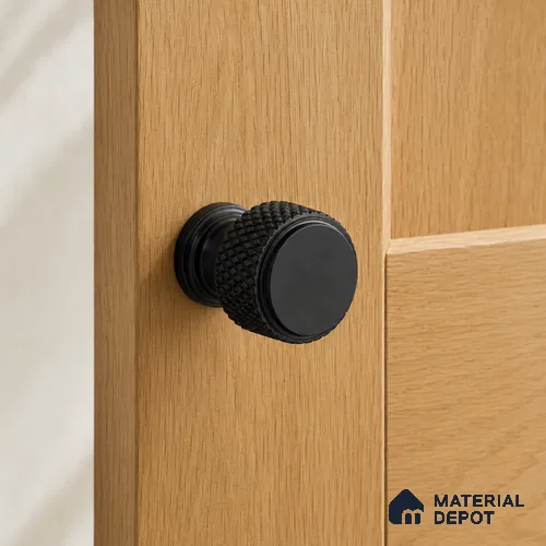 Ottr Stainless Steel Knob HA 00238 C Black Finish - Standard | 2 Years Warranty