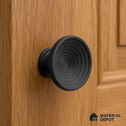 Ottr Stainless Steel Knob HA 00246 C Black Finish - Standard | 2 Years Warranty