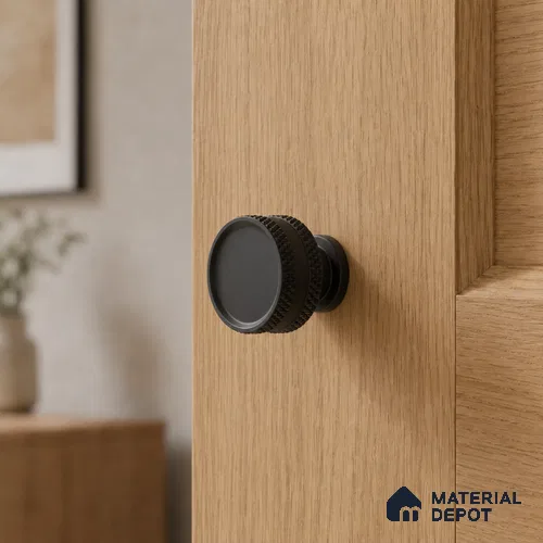 Ottr Stainless Steel Knob HA 00247 C Black Finish - Standard | 2 Years Warranty