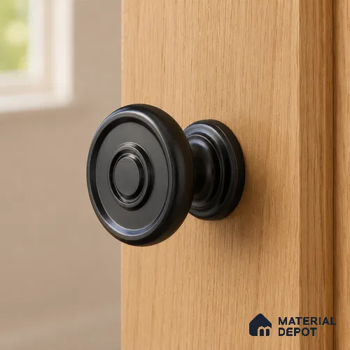 Ottr Stainless Steel Knob HA 00249 D Black Finish - Standard | 2 Years Warranty