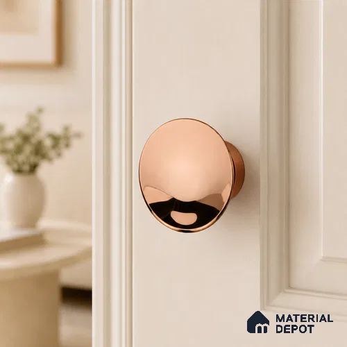 Ottr Stainless Steel Knob HA 00253 PVD Rose Gold Finish - 1.5in | 2 Years Warranty