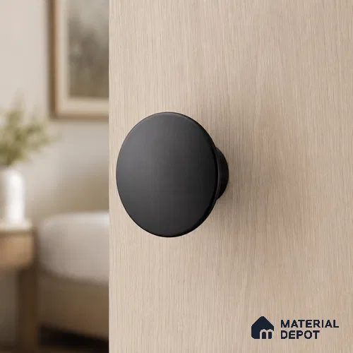Ottr Stainless Steel Knob HA 00253 J Black Finish - 1.5in | 2 Years Warranty