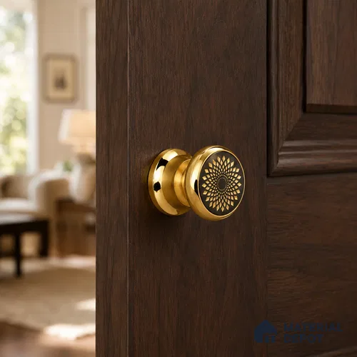 Ottr Stainless Steel Knob HA 00259 B PVD Gold Finish - Standard | 2 Years Warranty