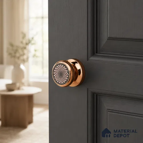 Ottr Stainless Steel Knob HA 00259 PVD Rose Gold Finish - Standard | 2 Years Warranty