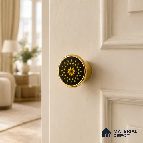 Ottr Stainless Steel Knob HA 00260 B PVD Gold Finish - Standard | 2 Years Warranty