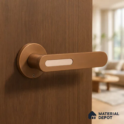 Ottr Stainless Steel Mortise Handle HA 00321 G PVD Rose Gold Dual Tone Finish Rose Mount | 2 Years Warranty