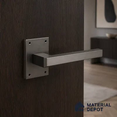 Ottr Stainless Steel Mortise Handle HA 00326 J PVD Gold Black Finish Plate Mount | 2 Years Warranty