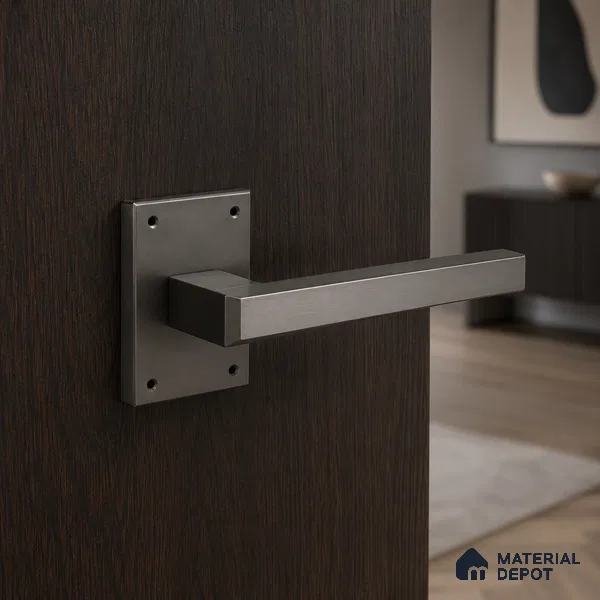Ottr Stainless Steel Mortise Handle HA 00326 J PVD Gold Black Finish Plate Mount | 2 Years Warranty