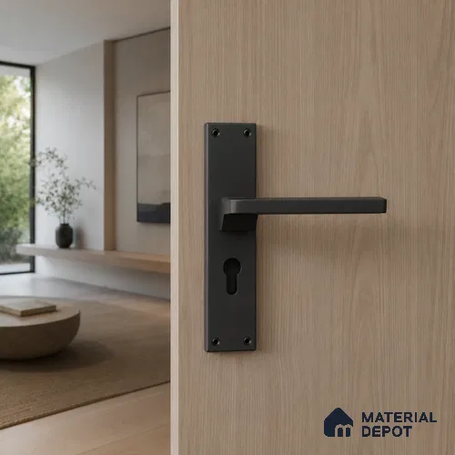 Ottr Stainless Steel Mortise Handle HA 00327 C Black Finish Rose Mount | 2 Years Warranty