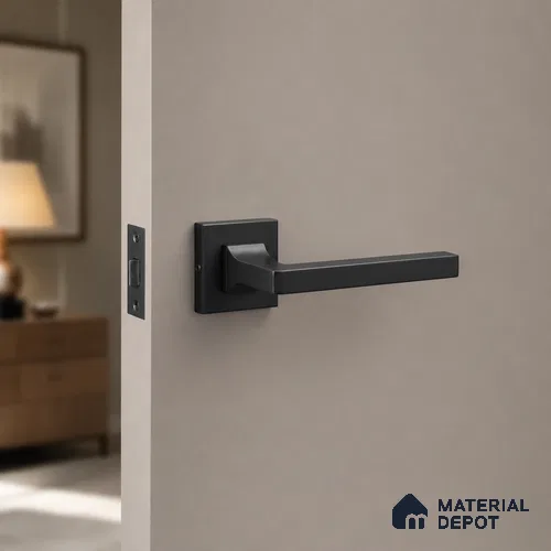 Ottr Stainless Steel Mortise Handle HA 00327 I PVD Gold Black Finish Plate Mount | 2 Years Warranty