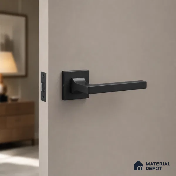 Ottr Stainless Steel Mortise Handle HA 00327 I PVD Gold Black Finish Plate Mount | 2 Years Warranty