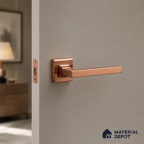 Ottr Stainless Steel Mortise Handle HA 00327 H PVD Rose Gold Finish Rose Mount | 2 Years Warranty