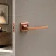 Ottr Stainless Steel Mortise Handle HA 00327 J PVD Rose Gold Finish Plate Mount | 2 Years Warranty | Image 02