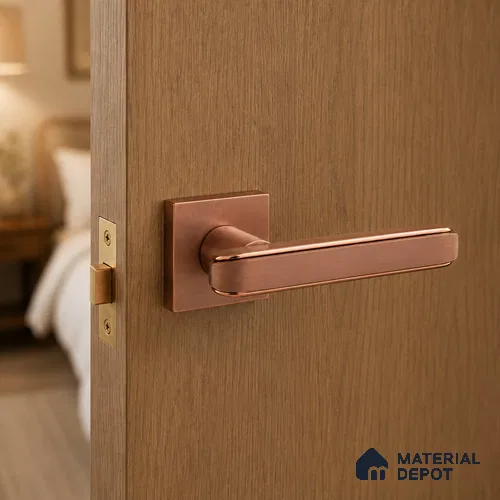 Ottr Zinc Mortise Handle HA 00330 D Bronze Rose Gold Finish Rose Mount | 2 Years Warranty