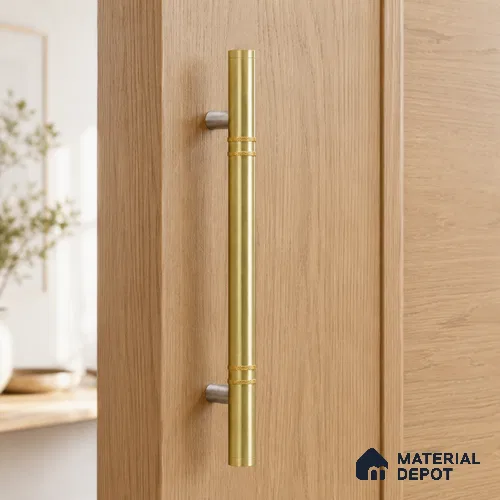 Ottr Stainless Steel Main Door Handle HA 00264 J Antique Brass PVD Gold Finish - 450mm | 2 Years Warranty