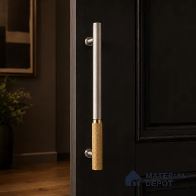 Ottr Aluminium Main Door Handle HA 00267 K Stainless Steel PVD Gold Finish - 300mm | 2 Years Warranty