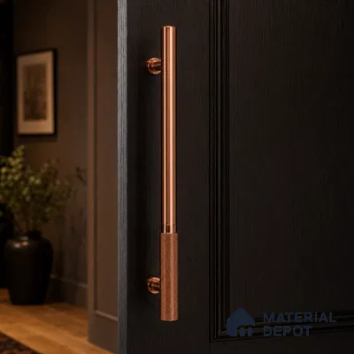 Ottr Aluminium Main Door Handle HA 00267 J Black PVD Rose Gold Finish - 1200mm | 2 Years Warranty