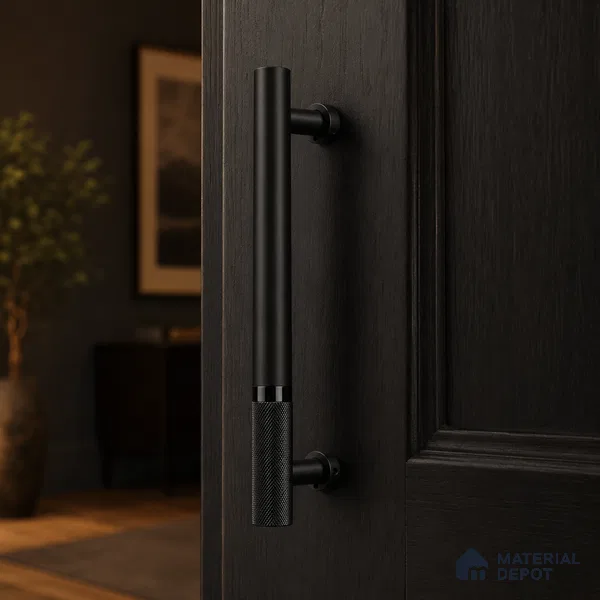 Ottr Aluminium Main Door Handle HA 00267 D Black PVD Black Finish - 900mm | 2 Years Warranty
