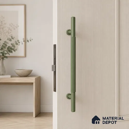 Ottr Aluminium Main Door Handle HA 00268 R Green Finish - 600mm | 2 Years Warranty