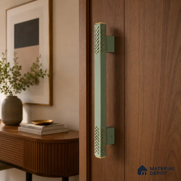 Ottr Aluminium Main Door Handle HA 00269 O Green PVD Gold Finish - 1200mm | 2 Years Warranty