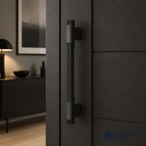Ottr Aluminium Main Door Handle HA 00271 F Black PVD Black Finish - 300mm | 2 Years Warranty