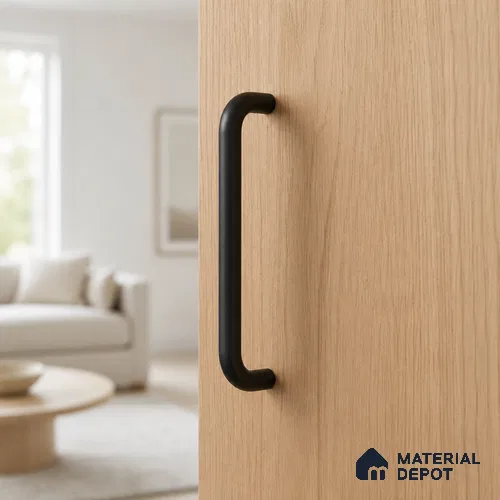 Ottr Stainless Steel Main Door Handle HA 00278 R Black Finish - 250mm | 2 Years Warranty