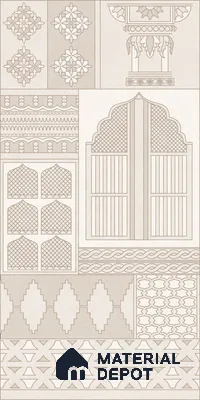 TL 12797 H 107 Konark 107 Beige 4 ft x 2 ft Vitrified Matte Finish Tile - 9 mm