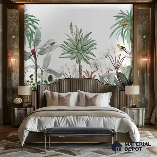 A Story by the Garden Wallpaper,Customised Sukoon Series Handmade Nature Design (Customised Size Wallpaper)