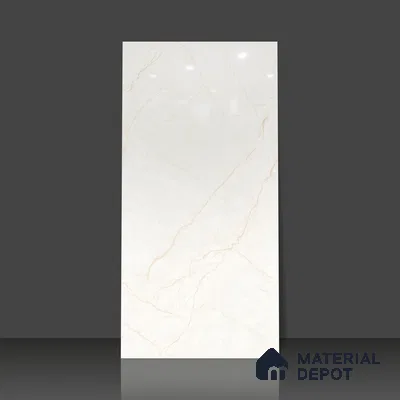 Budget Friendly Marble Floor & Wall Tile Value For Money TL 05605 Beige Abria 4 ft x 2 ft - Vitrified Glossy Finish -9 mm | Suitable for Living Room, Bedroom & Bathroom