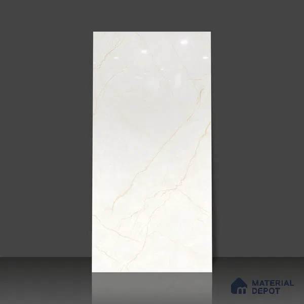 Budget Friendly Marble Floor & Wall Tile Value For Money TL 05605 Beige Abria 4 ft x 2 ft - Vitrified Glossy Finish -9 mm | Suitable for Living Room, Bedroom & Bathroom