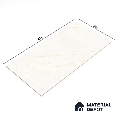 Budget Friendly Marble Floor & Wall Tile Value For Money TL 05605 Beige Abria 4 ft x 2 ft - Vitrified Glossy Finish -9 mm | Suitable for Living Room, Bedroom & Bathroom