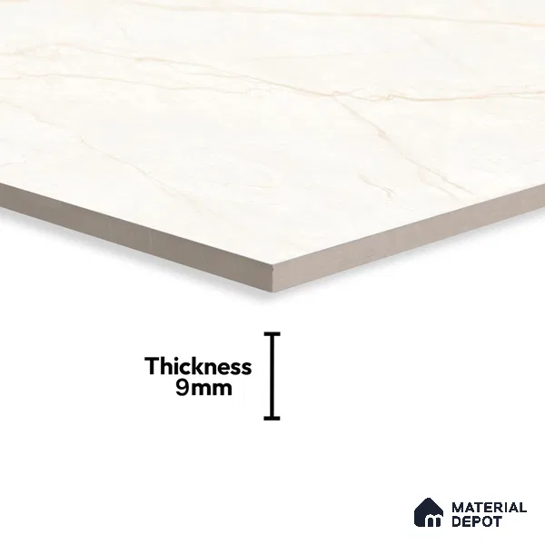 Budget Friendly Marble Floor & Wall Tile Value For Money TL 05605 Beige Abria 4 ft x 2 ft - Vitrified Glossy Finish -9 mm | Suitable for Living Room, Bedroom & Bathroom