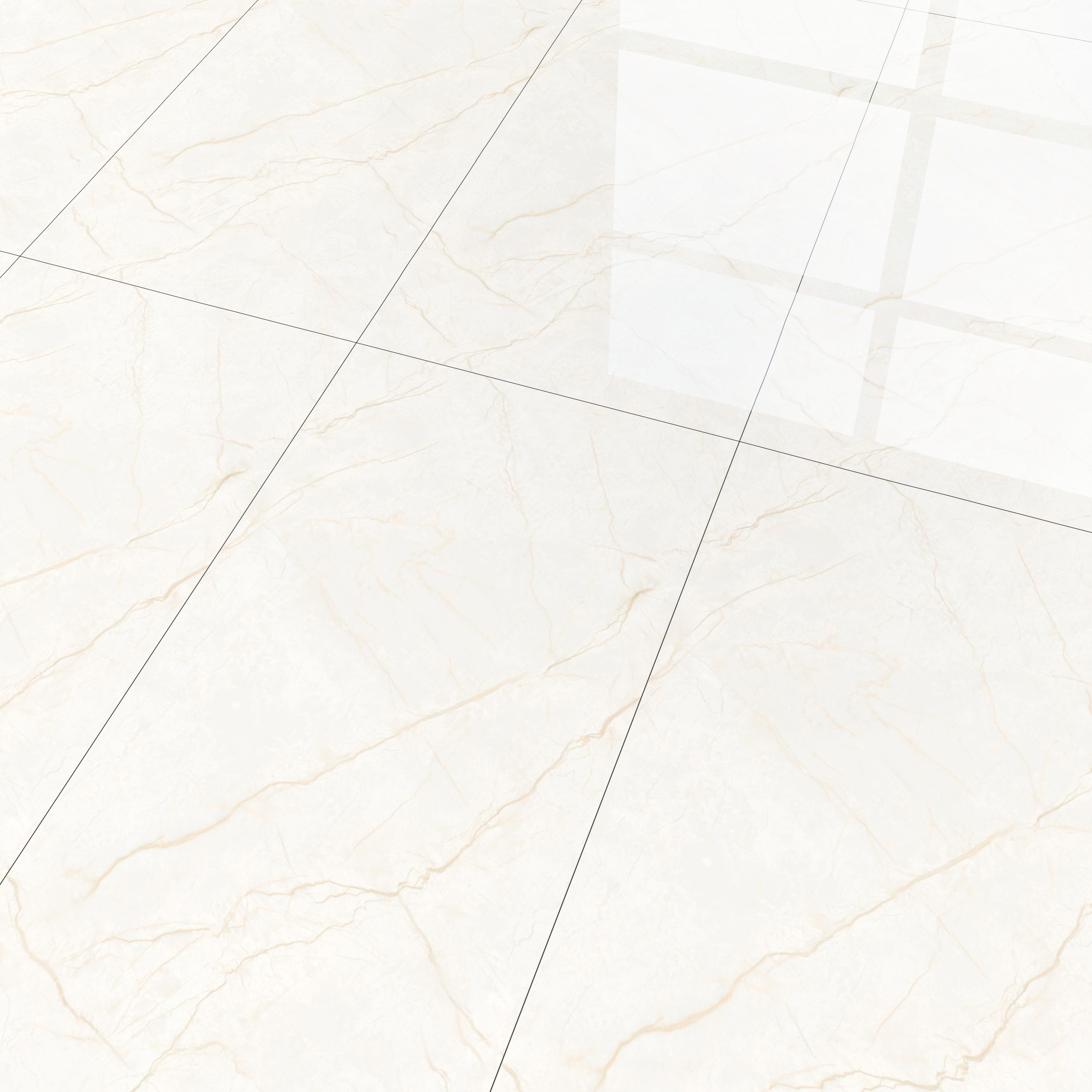 Budget Friendly Marble Floor & Wall Tile Value For Money TL 05605 Beige Abria 4 ft x 2 ft - Vitrified Glossy Finish -9 mm | Suitable for Living Room, Bedroom & Bathroom