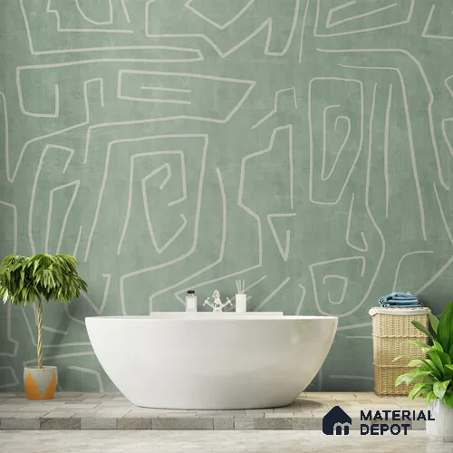 700911 - Abstract Design Wallpaper, Green Textured Background, Customised Indrani Series Soft Feel Abstract Design (Customised Size Wallpaper )