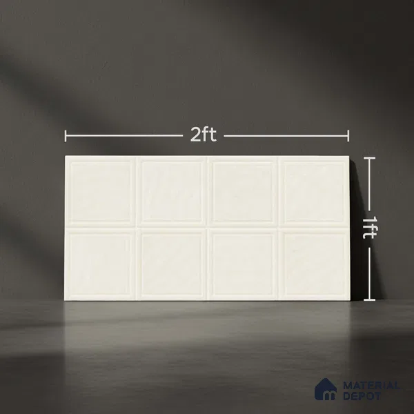 Faux Subway Wall Tile TL 05290 Splendore Mersalite Light 2 ft x 1 ft Ceramic Matte Finish - 9 mm | Suitable for Kitchen, Bathroom & Balcony Walls | Please Expect a Slight Variation of Pattern