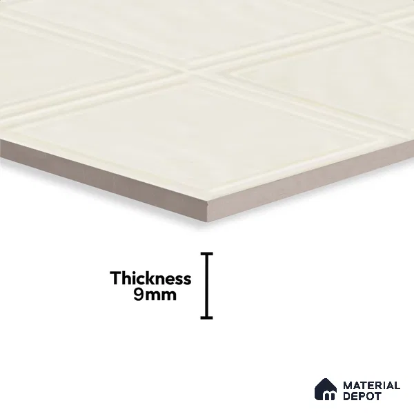 Faux Subway Wall Tile TL 05290 Splendore Mersalite Light 2 ft x 1 ft Ceramic Matte Finish - 9 mm | Suitable for Kitchen, Bathroom & Balcony Walls | Please Expect a Slight Variation of Pattern