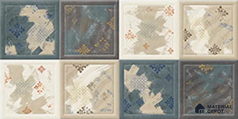 Abstract Wall Tile TL 05290 B Splendore Mersalite Highlighter 2 ft x 1 ft Ceramic Matte Finish - 9 mm | Suitable for Kitchen, Bathroom & Balcony Walls (Sample)