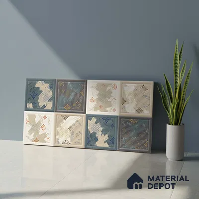 Abstract Wall Tile TL 05290 B Splendore Mersalite Highlighter 2 ft x 1 ft Ceramic Matte Finish - 9 mm | Suitable for Kitchen, Bathroom & Balcony Walls (Sample)
