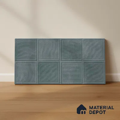 Faux Subway Wall Tile TL 05290 C Splendore Mersalite Dark 2 ft x 1 ft Ceramic Matte Finish - 9 mm | Suitable for Kitchen, Bathroom & Balcony Walls | Please Expect a Slight Variation of Pattern (Sample)
