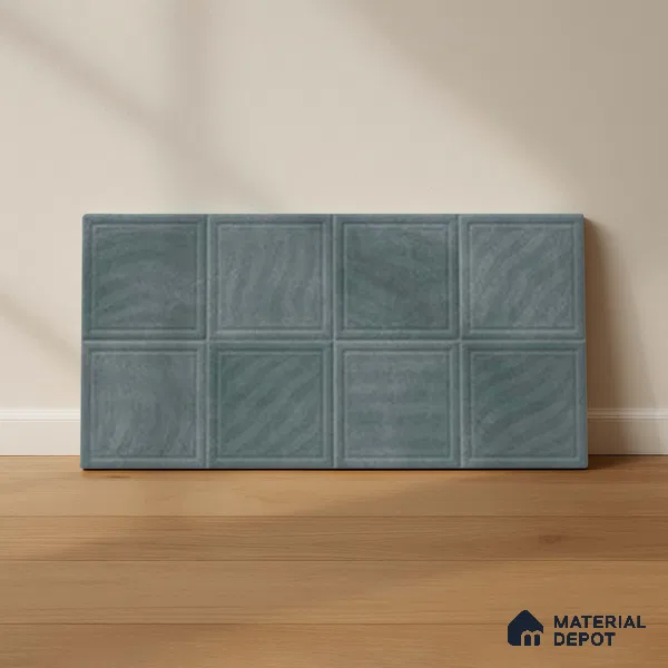 Faux Subway Wall Tile TL 05290 C Splendore Mersalite Dark 2 ft x 1 ft Ceramic Matte Finish - 9 mm | Suitable for Kitchen, Bathroom & Balcony Walls | Please Expect a Slight Variation of Pattern (Sample)